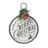 Metal Bauble Wall Plaque We Wish You A Merry Christmas 30cm