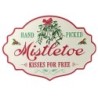 Hand Picked Mistletoe Christmas Sign Metal 35cm UK Décor