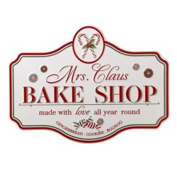 Mrs Claus Bake Shop Made With Love All Year Round Sign UK