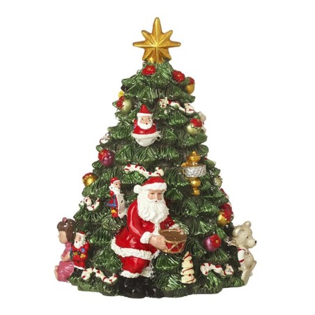 Musical Santa At The Tree Wind Up Ornament UK Decoration