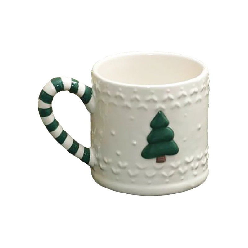 Ceramic Embossed Christmas Tree Mug UK Stock Sleigh Co