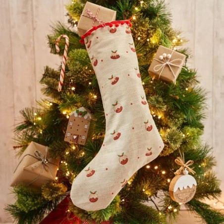 Christmas Pudding Stocking for Mantel Decor UK Christmas