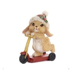 Bunny on Scooter Christmas Decoration UK Whimsical