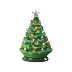 Light Up Retro Ceramic Christmas Tree With Nostalgic Glow