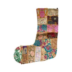 Handmade Patchwork Stocking 11 Sari Scrap Designs UK Gift
