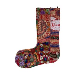 Handmade Patchwork Stocking 11 Sari Scrap Designs UK Gift