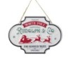 North Pole Rudolph And Co Tin Sign 13cm Christmas Decor UK