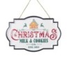 Christmas Milk and Cookies Tin Sign 13cm UK Display