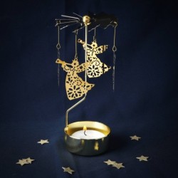 Gold Christmas Angel Tealight Spinner for Cosy UK Homes