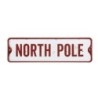 North Pole Tin Sign 28cm Vintage Christmas UK Wall Décor
