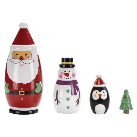 Wooden Christmas Nesting Dolls 16 cm Hand Painted Keepsake