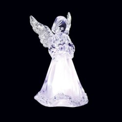 Light Up Colour Changing Acrylic Angel With Soft LED Glow