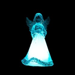 Light Up Colour Changing Acrylic Angel With Soft LED Glow