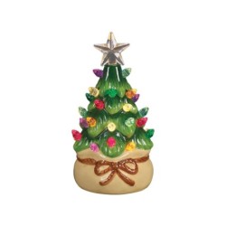 Choice of 3 Lit Up Retro Green Ceramic Christmas Trees UK 12.5cm