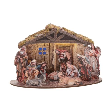 Wooden Pop Out Nativity Scene Kit for Christmas Display UK