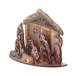 Wooden Pop Out Nativity Scene Kit for Christmas Display UK