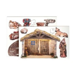 Wooden Pop Out Nativity Scene Kit for Christmas Display UK