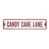 Candy Cane Lane Tin Sign 35cm Festive Wall Decor UK