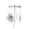 Elegant Silver Christmas Tree Tealight Spinner UK Décor