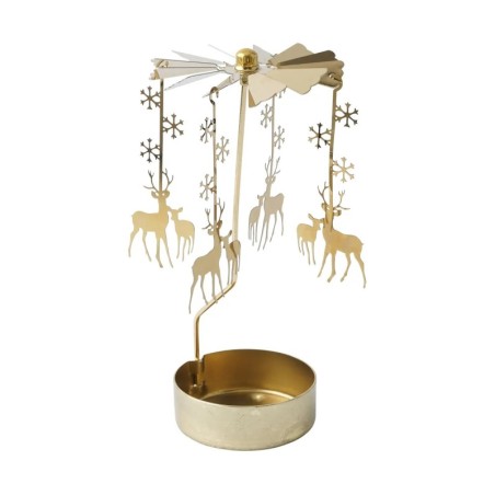 Luxurious Gold Reindeer Tealight Spinner For Home Decor UK
