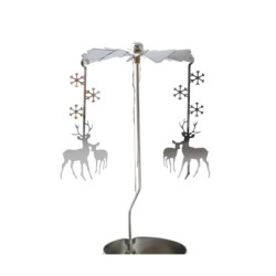 Silver Reindeer Tealight Spinner Candle Holder Home Décor