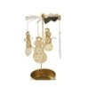 Elegant Gold Snowman Tealight Spinner Tabletop Decor UK Gift