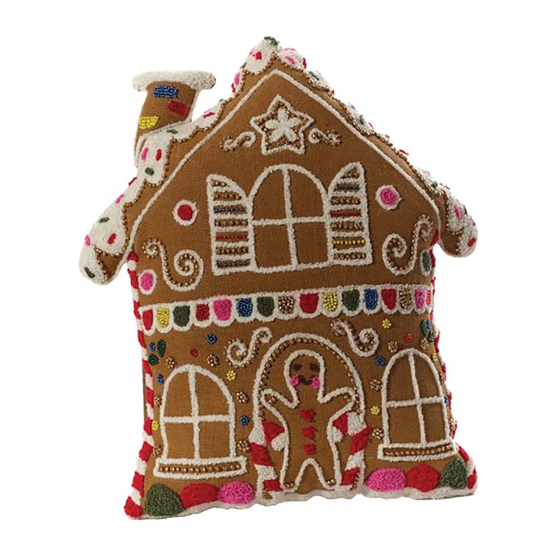 Festive Gingerbread House Cushion 40x38cm UK Homes Cosy