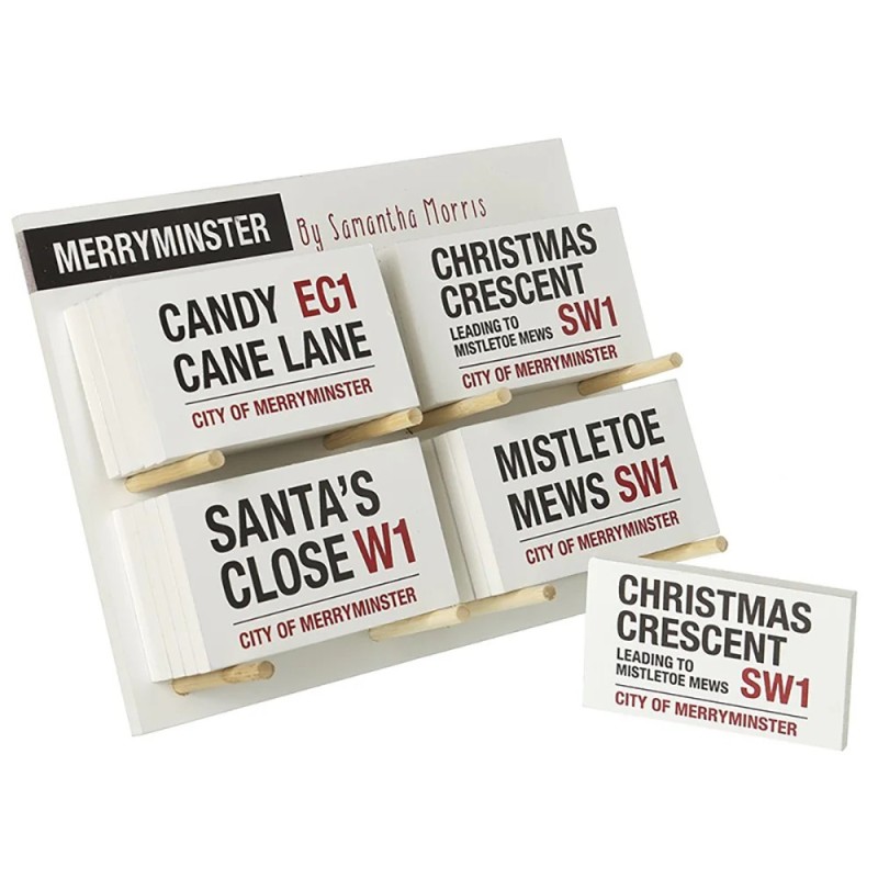 Merryminster Mini Christmas Street Signs Choice of 4
