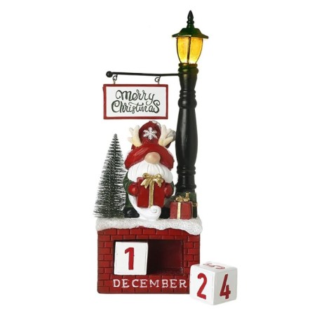 Gonk Countdown To Christmas Light Up Lamp Post Decor UK