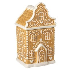 Gingerbread House Ceramic Jar 25.5cm Festive UK Storage