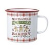 North Pole Gingerbread Bakery Enamel Tin Mug Christmas