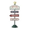 Santa's Village Metal Town Sign 46cm