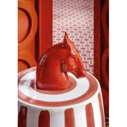 The Horse Sculpture Red gold