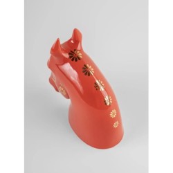 The Horse Sculpture Red gold