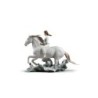 Riding her horse on the seashore Horse Woman Figurine