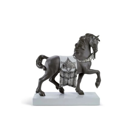 A Regal Steed Horse Sculpture Silver Lustre