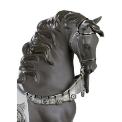 A Regal Steed Horse Sculpture Silver Lustre