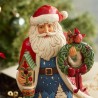 Jim Shore Winter's Welcome Santa with Birdhouse Figurine