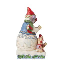 Jim Shore Snowman with Carolling Animals Figurine