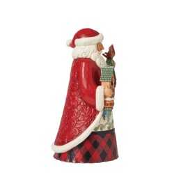 Jim Shore Winter's Welcome Santa with Birdhouse Figurine