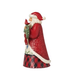 Jim Shore Winter's Welcome Santa with Birdhouse Figurine