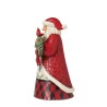 Jim Shore Winter's Welcome Santa with Birdhouse Figurine