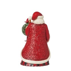 Jim Shore Winter's Welcome Santa with Birdhouse Figurine