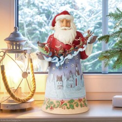 Jim Shore Santa with Sleigh in Overnight Scene