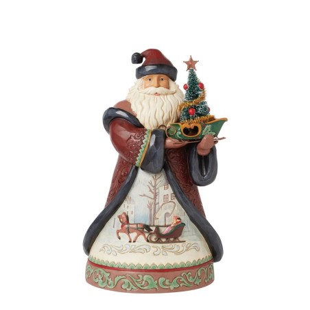 Jim Shore Yuletide Wonder Santa with Sisal Tree