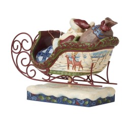 Figurine Père Noël Victorien En Traineau