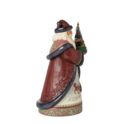 Jim Shore Yuletide Wonder Santa with Sisal Tree