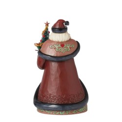 Jim Shore Yuletide Wonder Santa with Sisal Tree