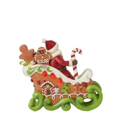 Jim Shore Sharing Sweet Holiday Cheer Gingerbread Sleigh with Lights