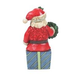 Père Noël Assis Sur Un Cadeaux